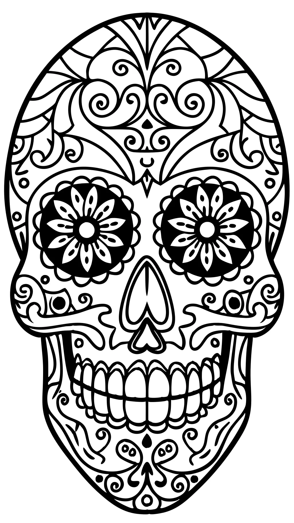 adult skull coloring pages